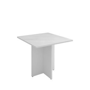 Mesa Para Sala De Jantar Paris 90Cm 4 Lugares Com Tampo De Vidro Casa D Branco