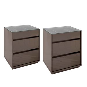 Conjunto Mesas De Cabeceira Suellen Cinza