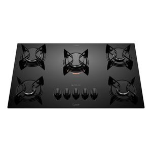 Cooktop 5 Bocas Preto Com Mesa De Vidro Atlas U Top Preto Bivolt