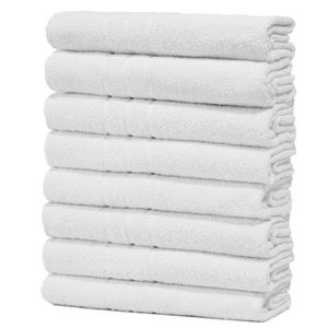 Kit 8 Toalhas De Rosto Atacado Macia Direto De Fabrica Prata - Branco