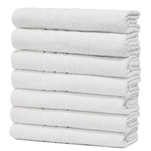 Kit 7 Toalhas De Banho Pet Shop Costura Dupla Felpuda Prata - Branco