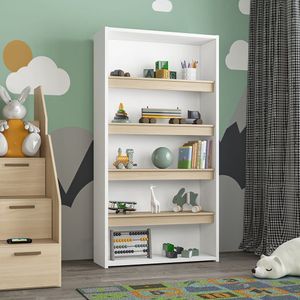Estante Maitê 4 Prateleiras 5 Nichos Em Estrutura De 25mm Branco