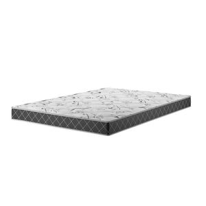 Colchão Espuma Casal D28 17cm 1,88m 1,38m Double Face Classic Xadrez Preto
