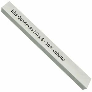 Kit Bits Quadrado 3-4 X 6 - Com 10% De Cobalto - 2 Peças