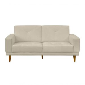 Sofa 02 Lugares Capri 145cm Linho Cinza D'monegatto Linho Cinza