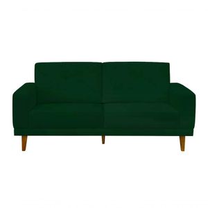 Sofa 03 Lugares Capri 180cm Suede Verde D'monegatto Suede Verde
