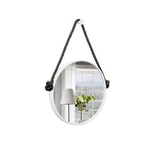 Espelho Decorativo Adnet Alça Corda Naval 40 Cm Redondo