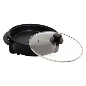 Panela Elétrica Amvox Grill Redonda Antiaderente Multifuncional 40Cm 1200W Ape 4000 Voltagem: 220V