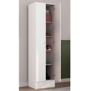 Armário Multiuso 2 Portas Rodial Baia Branco Fosco