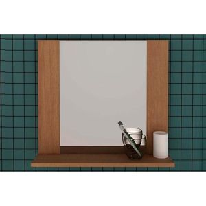 Armário P- Banheiro Bn3610 C- Espelho Cor Amêndoa - Tecno Mobili