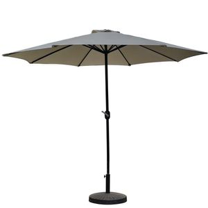 Ombrelone Central Bali Rivatti 270 Cm Em Alumínio Com Base Hdpe E Capa Em Poliéster Marfim