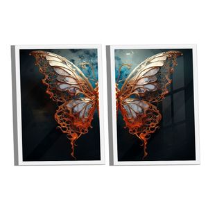 Dupla De Quadros Light Butterfly -- Br Artes
