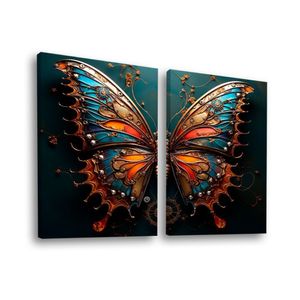 Dupla De Quadros Borboleta Dark -- Br Artes