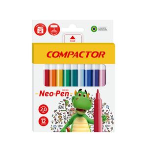 Caneta Hidrocor Compactor Neo-pen Mirim 12c C/5 Ref 77000