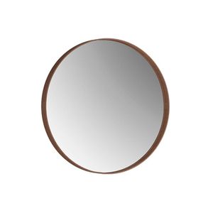 Espelho Redondo Decorativo 60 Cm Genova Castanho