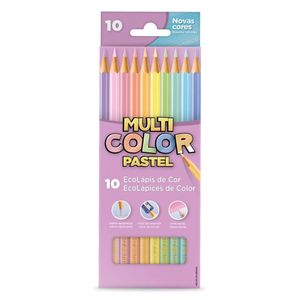 Lápis De Cor 10 Cores Pastel Multicolor Ref 11.1000np