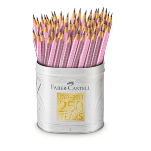 Lápis Preto Faber Grip Lata Lilás/rosa C/144 Ref 2001bcer/144