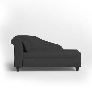Recamier Diva França 1,40m Suede Preto - Inova Decor