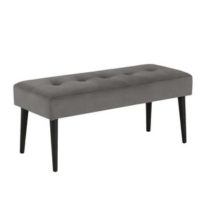 Banco Estofado Theo 1,40m Suede Cinza - Inova Decor