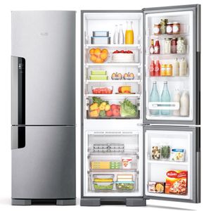 Geladeira Refrigerador Consul 2 Portas 397l Frost Free Inverse Inox Cre44bk Inox 220v