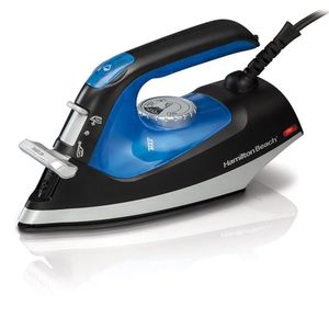 Ferro De Passar A Vapor 2 Em 1 Hamilton 110v Beach Preto Azul - Cor: Preto
