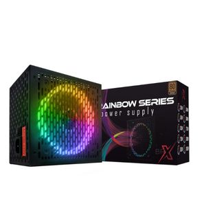 Fonte De Alimentacao Brx Rainbow 80 Plus 650w Rgb Bivolt