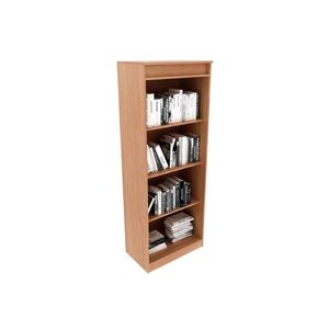 Estante Livreiro Casal Me4150 C/ 3 Prateleiras Amêndoa - Tecno Mobili