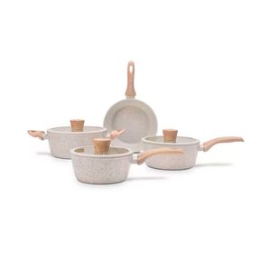 Conjunto De Panelas Sirius 4 Peças Em Alumínio Tampa De Vidro E Fundo De Indução Brinox Vanilla