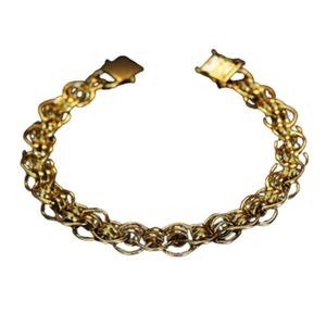 Pulseira Imperador 10mm Elo Redondo Moeda Antiga