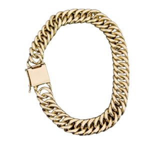 Pulseira Grossa Ocada De Moeda Antiga Trava Duplo 11mm