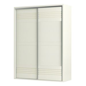Guarda Roupa Solteiro 179Cm 2 Portas De Correr 100% Mdf Tw601 Off White