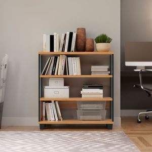 Balcão 4 Prateleiras 89,5 X 29 X 92 Cm Freijó-Preto F23