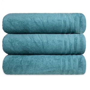 Kit 3 Toalha Gigante Banhão Fio Penteado 100% Algodão Twist - Verde