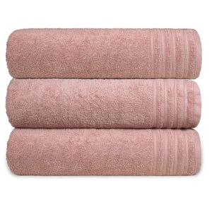 Kit 3 Toalha Gigante Banhão Fio Penteado 100% Algodão Twist - Rosa
