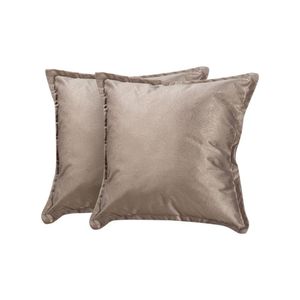 Kit 2 Almofadas Decorativas Bali Suede Pena Bege Escuro - Bege