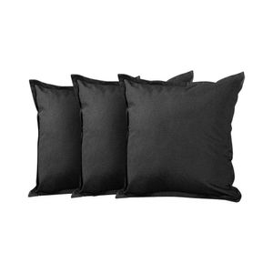 Kit 3 Almofadas Decorativas Bali Linho Marrom Escuro - Marrom