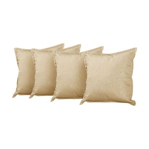 Kit 4 Almofadas Decorativas Bali Linho Dourado - Dourado