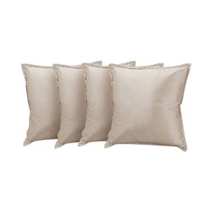 Kit 4 Almofadas Decorativas Bali Veludo Bege - Bege