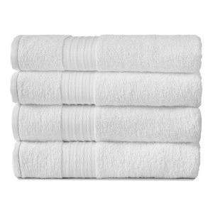 Kit 8 Toalhas De Rosto Gigante Para Hotel Grossa - Nobre - Branco