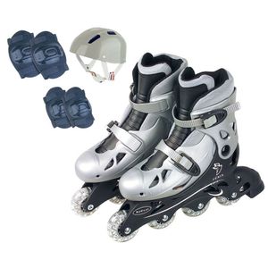 Kit Patins Ajustável Aces Fenix 30 33 Ad01 Cinza 30-33