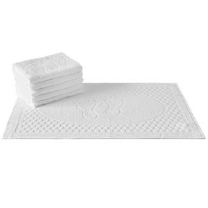 Kit 20 Toalhas De Piso Pézinho Hotel Alta Absorção - Sublime - Branco