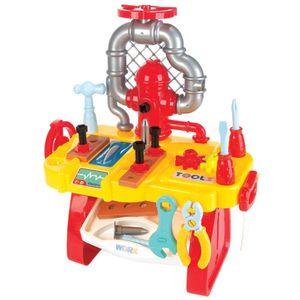 Mesa De Ferramentas Infantil Hidráulico Vermelho