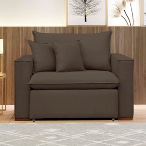 Poltrona Retrátil 100cm Barcelona Marrom