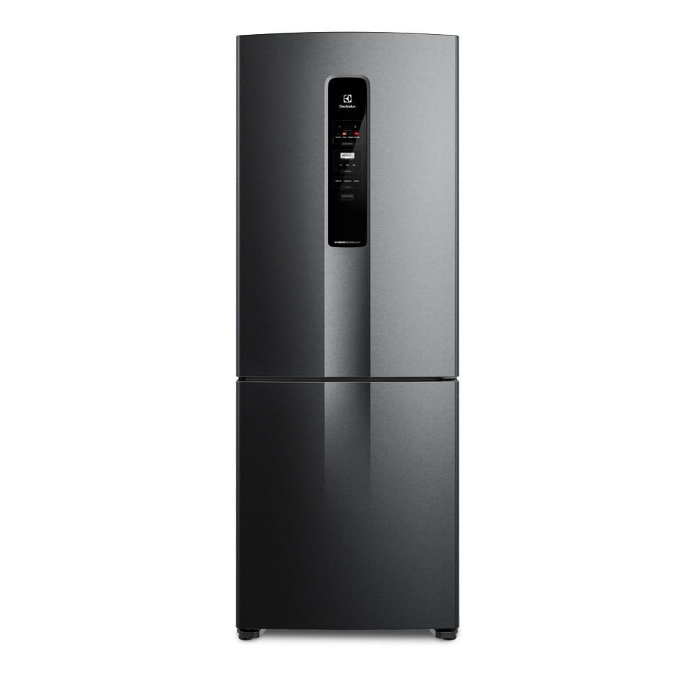 Geladeira Electrolux Frost Free 490l Efficient Com Autosense Inverse Black Inox Look (ib7b) 127 V