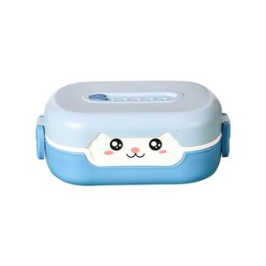 Marmita Lancheira Infantil Bento Box Hermétrica Estilo Japonês Cor:azul