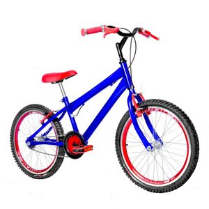 Bicicleta Infantil Masculina Aro 20 Aero + Kit Premium Cor Azul E Vermelha