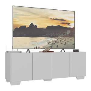 Rack Para Tv Até 50 Polegadas Com 4 Portas Multimóveis Mp1072 Branco Branco