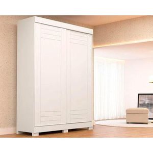 Guarda Roupas 2 Portas De Correr Ayla E 2 Gavetas Branco - Acp