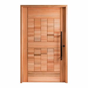 Porta Pivotante Maciça 214x109cm Eucalipto Pm96 Cruzeiro Portas Natural
