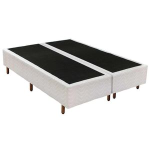 Cama Box Base Queen Universal Bordado White (158x198x25) - Polar